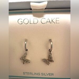 New Sterling Silver Butterfly Earrings